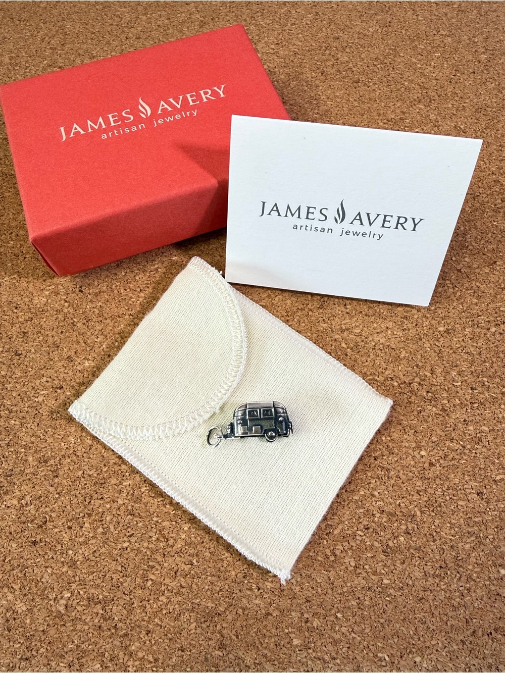 Retired James Avery Sterling Silver 3D RV Camper Trailer Charm